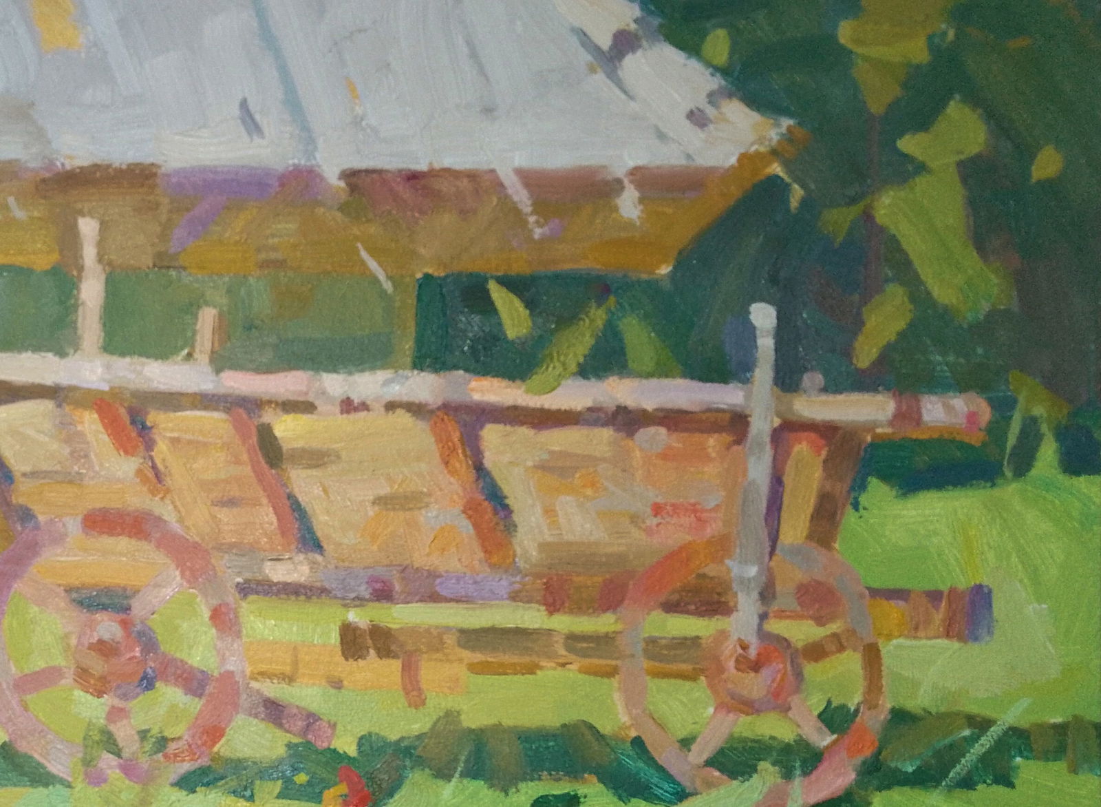 Oil painting In the village yard Igor Tuzhikov - 5