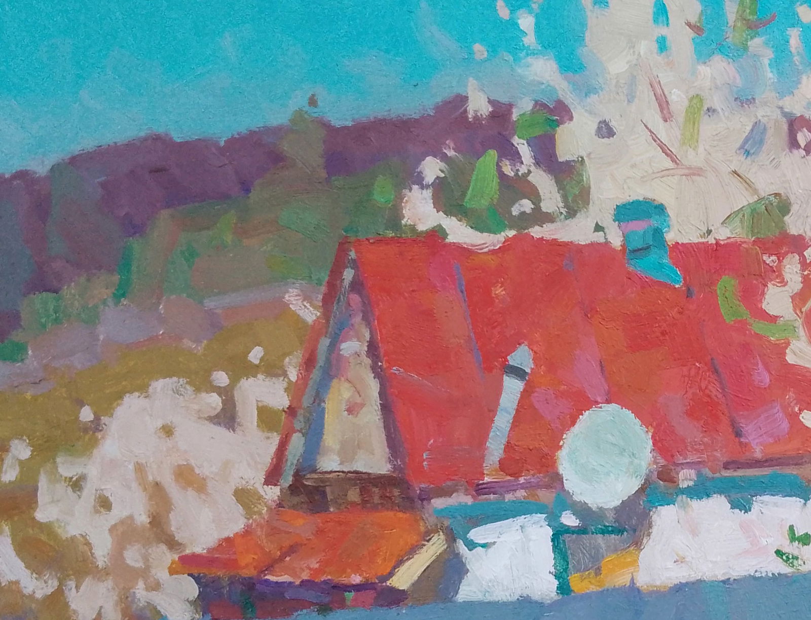 Oil painting The cherry trees are blooming Igor Tuzhikov - 4