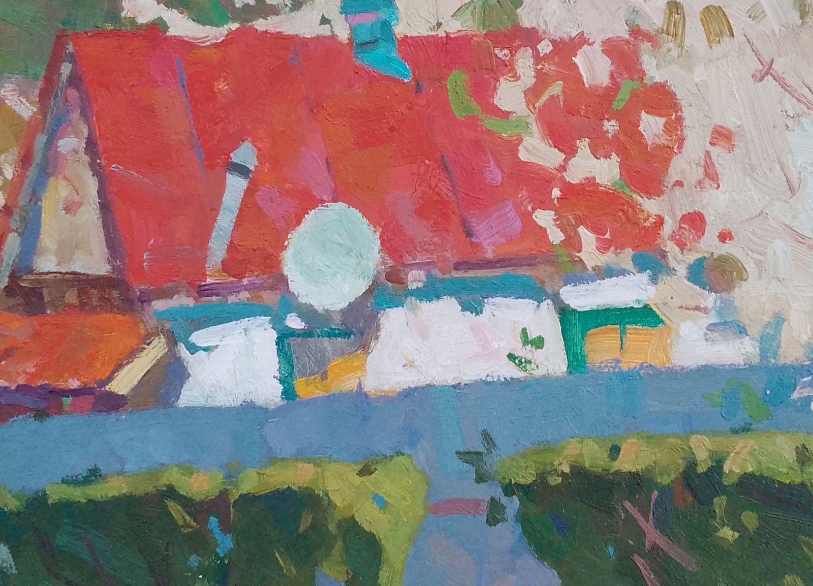 Oil painting The cherry trees are blooming Igor Tuzhikov - 6