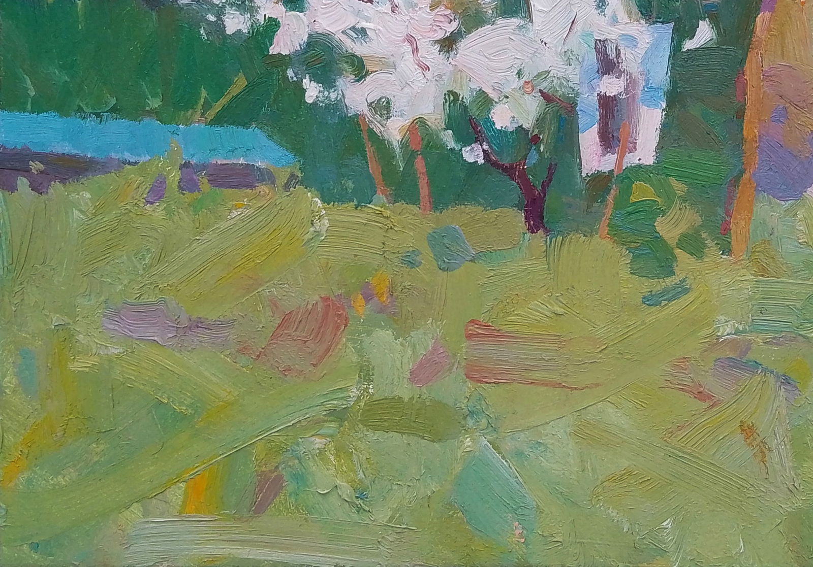 Oil painting Spring tree near the house Igor Tuzhikov - 3