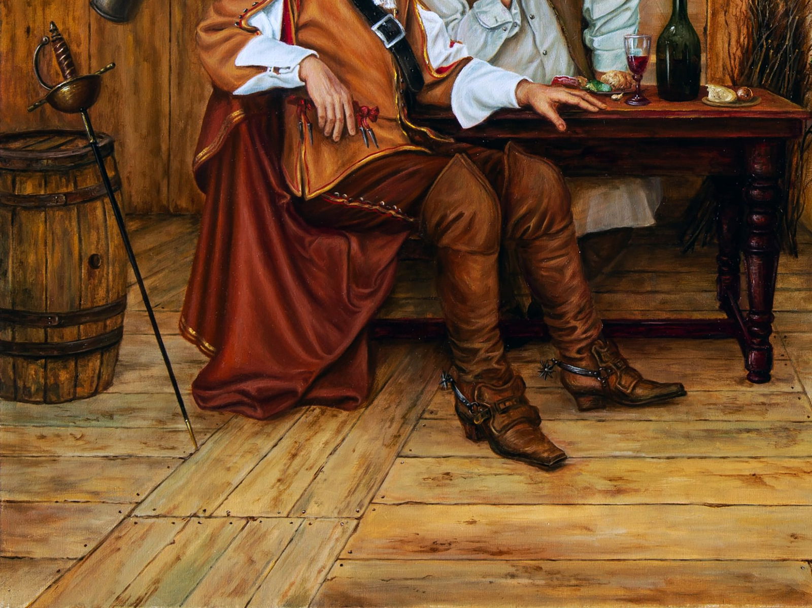 Oil painting The Secret of Porthos Valeriy Bulat - 6