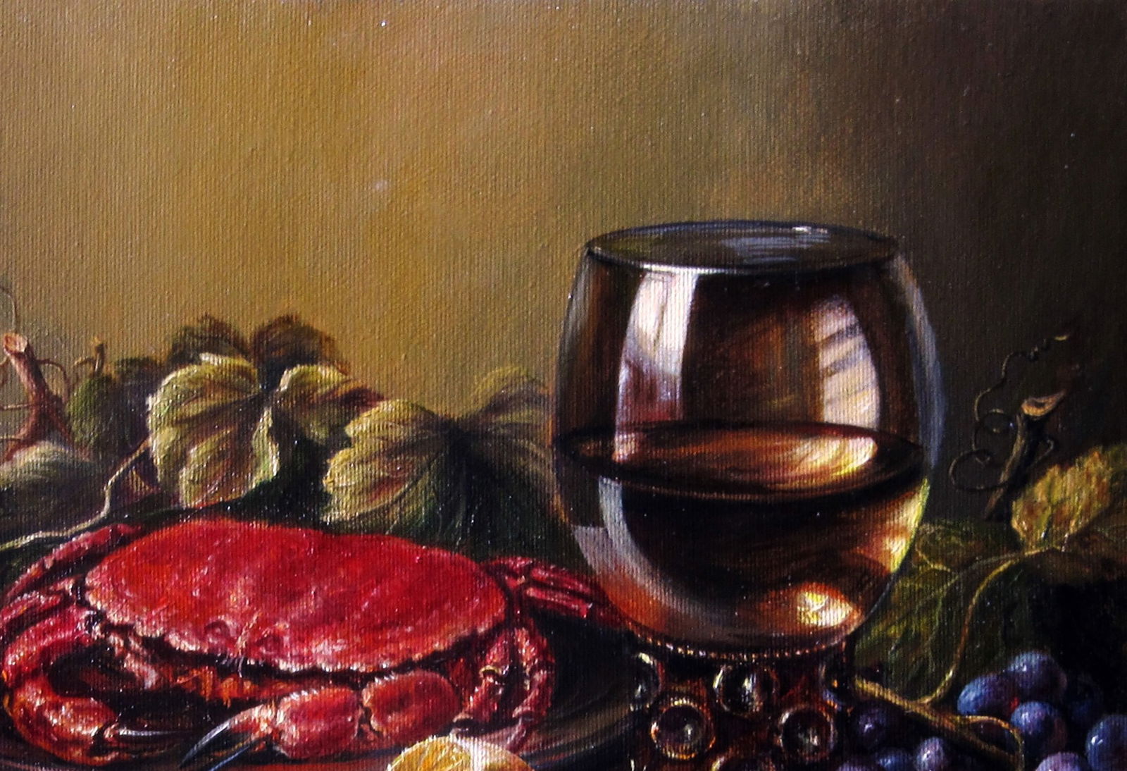 Oil painting Still life with a crab Valeriy Bulat - 5