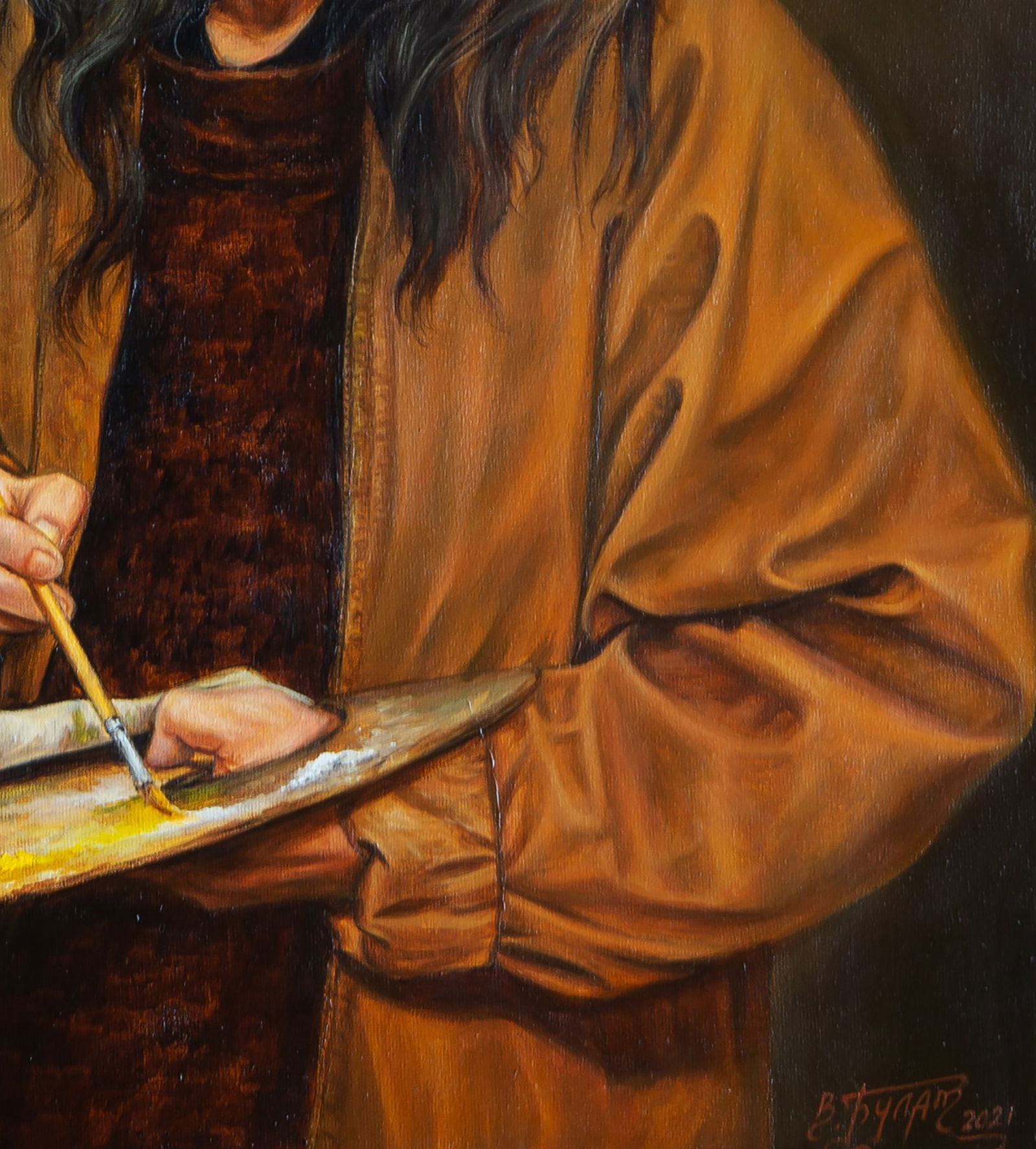 Oil painting An artist at work Valeriy Bulat - 7