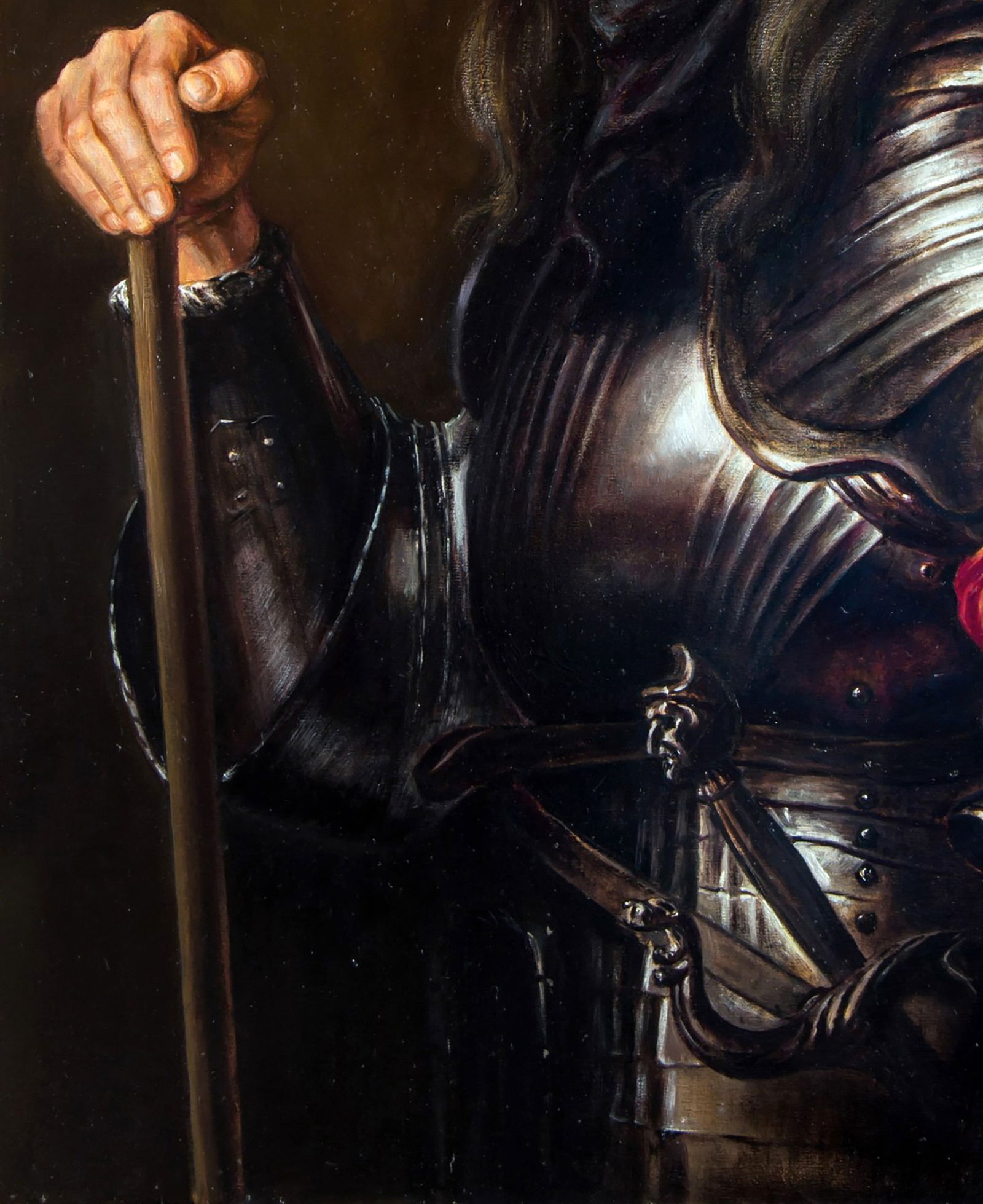 Oil painting Self-portrait in knight's armor Valeriy Bulat - 6