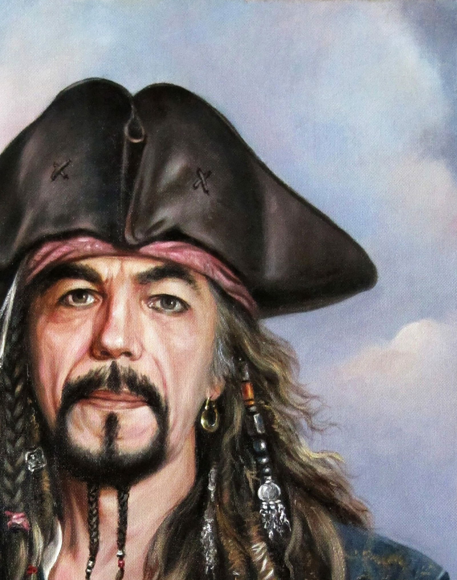 Oil painting Self-portrait as Jack Sparrow Valeriy Bulat - 5