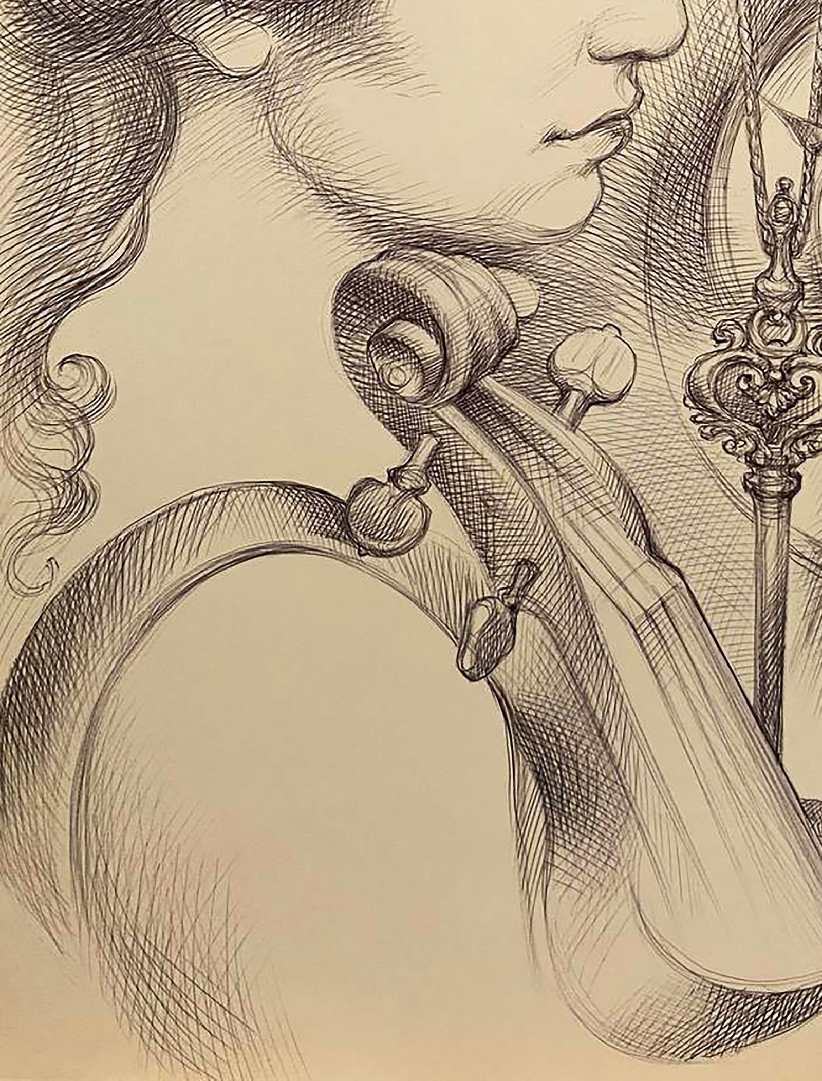 Pen painting Key time in art Natalia Bulat - 4