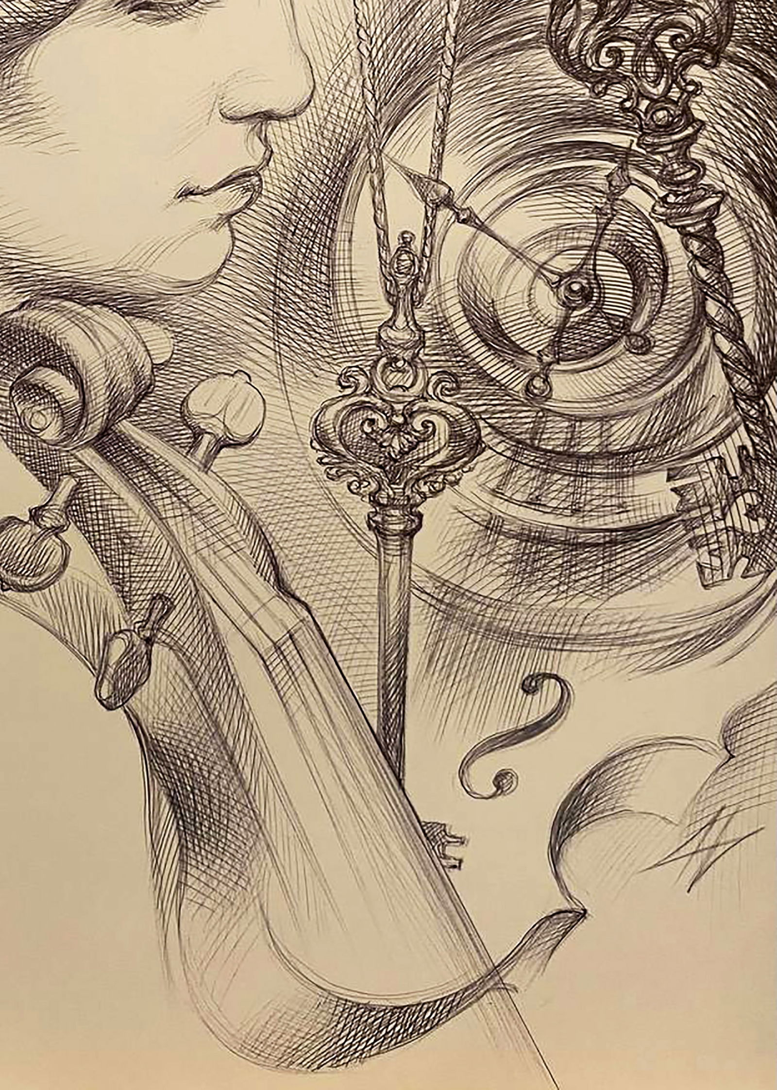 Pen painting Key time in art Natalia Bulat - 5