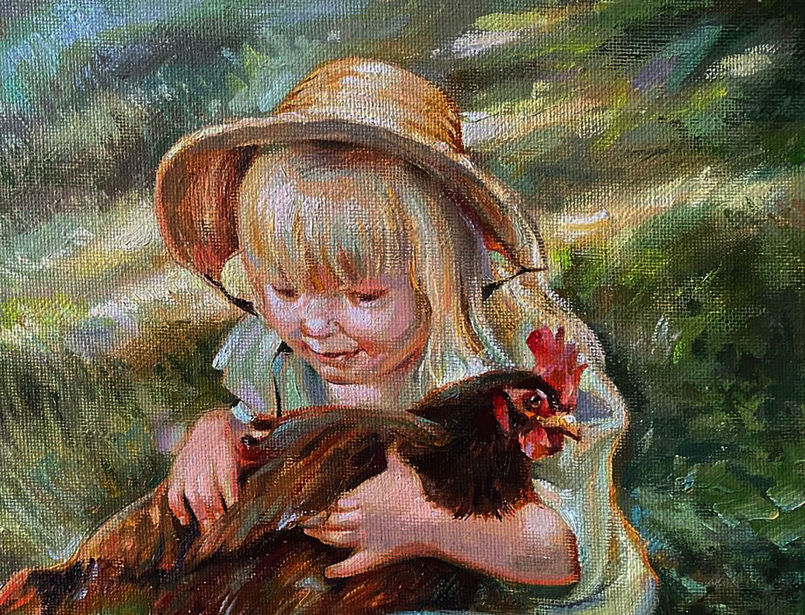 Oil painting Favorite chicken Natalia Bulat - 3