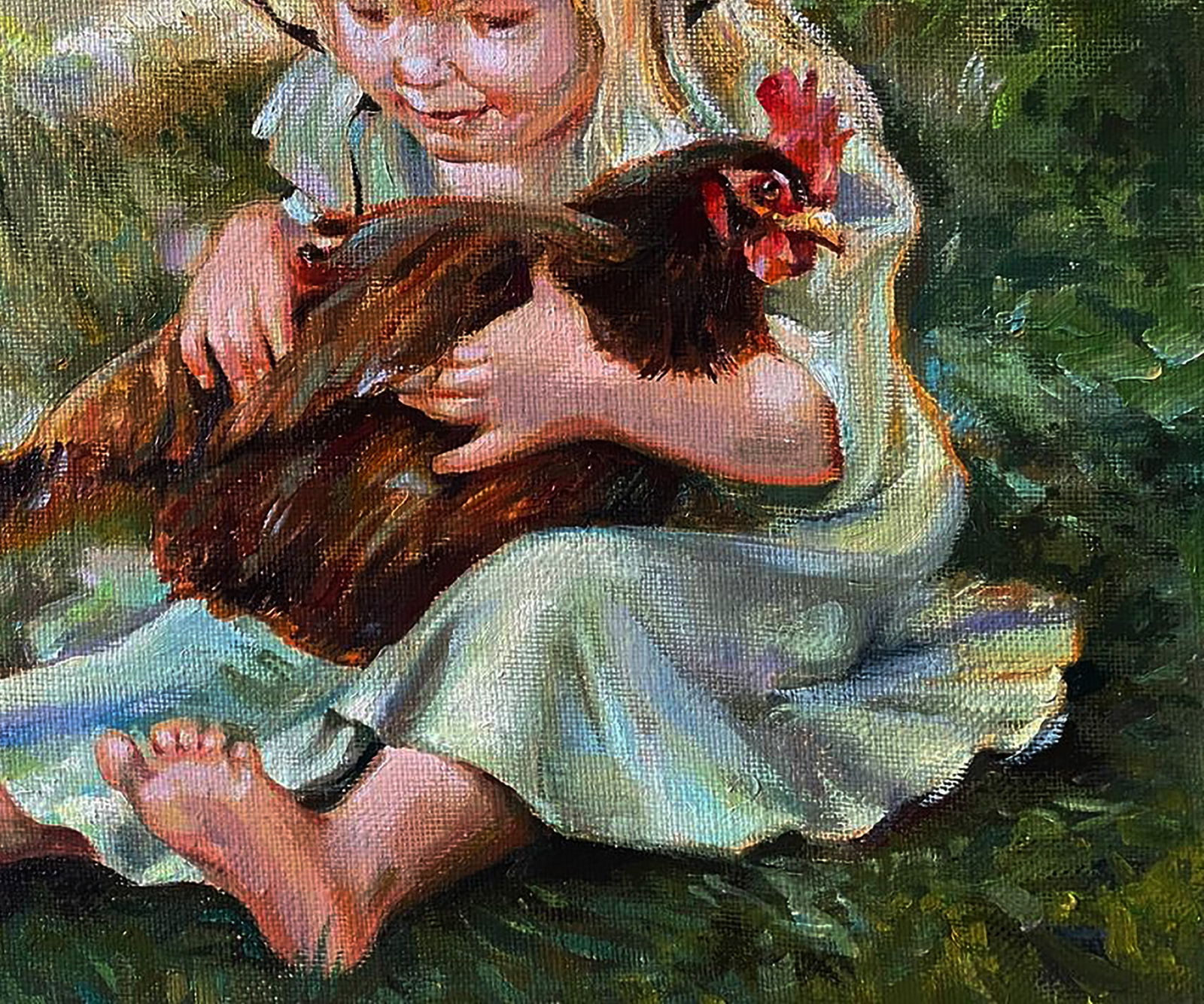 Oil painting Favorite chicken Natalia Bulat - 5