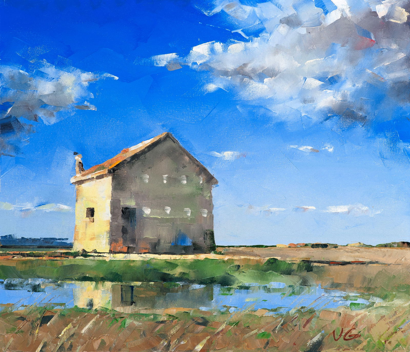 Oil painting Heavenly mood Volodymyr Gluhomanyuk: Title: Oil painting Heavenly mood Volodymyr Gluhomanyuk Description: 1GLUX Painter: Volodymyr Gluhomanyuk Size: 60x70 cm/23.62x27.55 inches Components: oil, canvas Original painting CONDITION: excelle