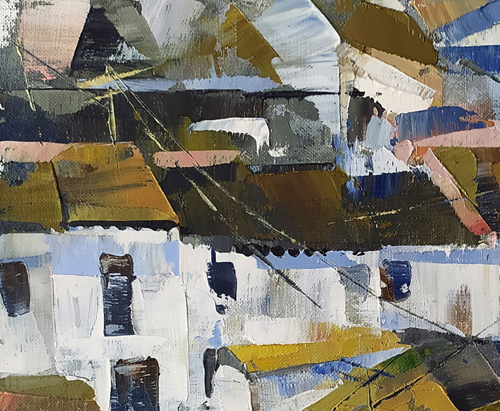 Oil painting Mirror street of the city Volodymyr Gluhomanyuk - 4