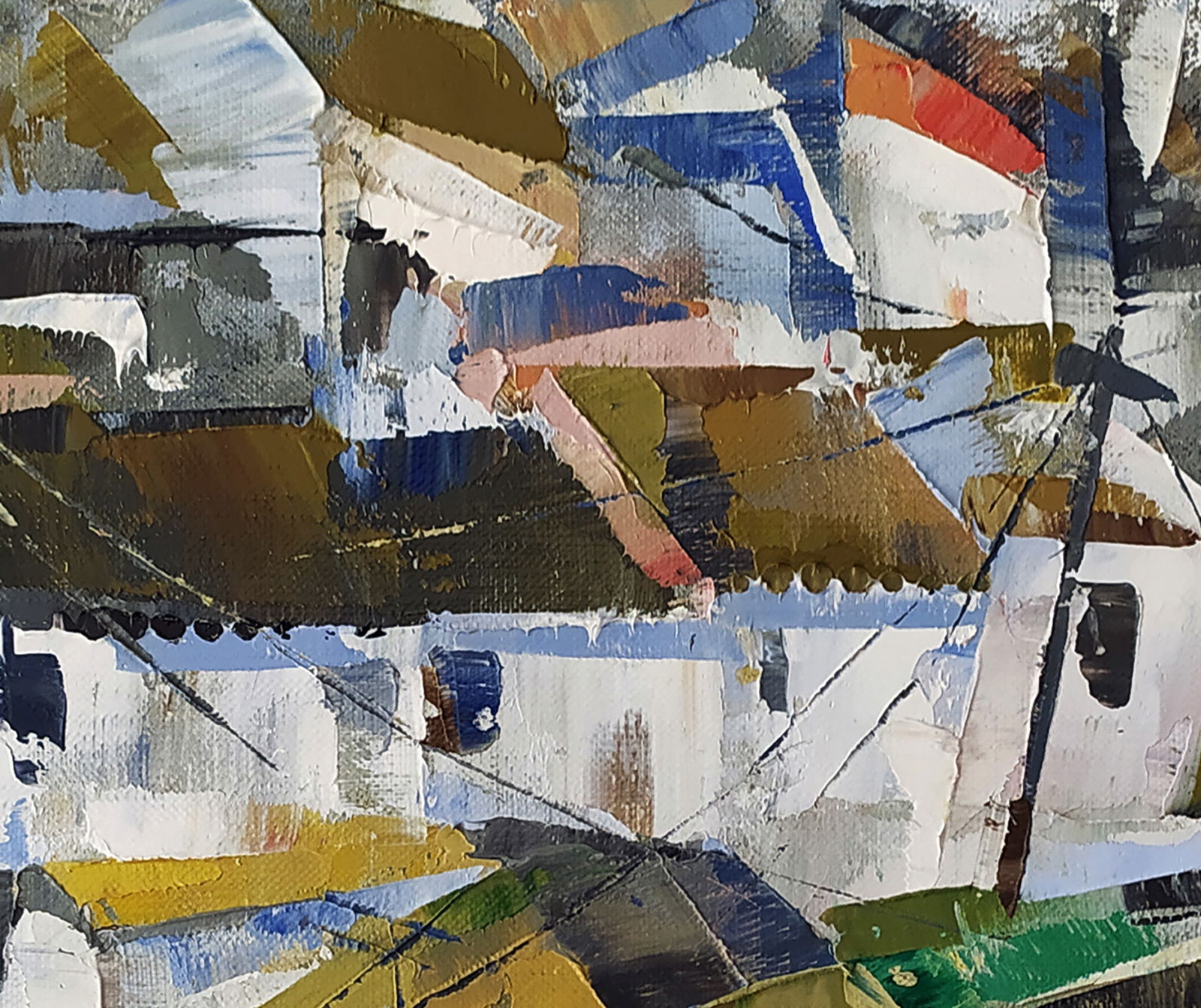 Oil painting Mirror street of the city Volodymyr Gluhomanyuk - 5