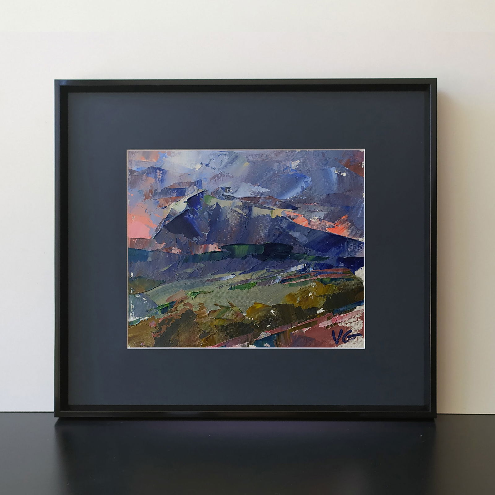 Oil painting Mountain sunset Volodymyr Gluhomanyuk - 2