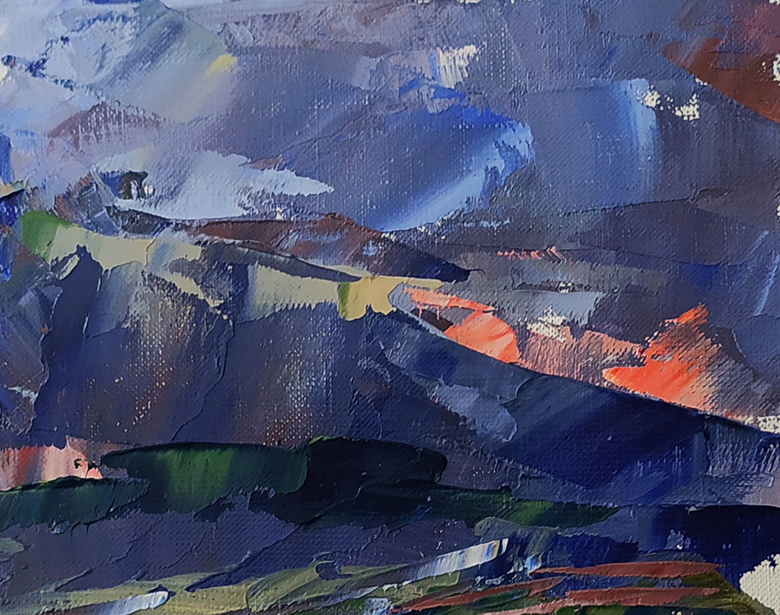 Oil painting Mountain sunset Volodymyr Gluhomanyuk - 4