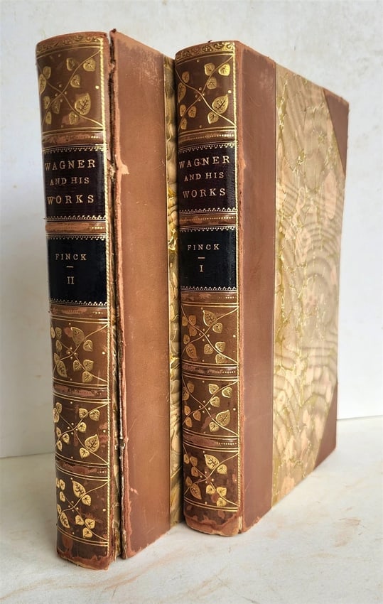 1901 WAGNER AND HIS WORKS by Henry Finck 2 VOLUMES antique ILLUSTRATED: Title: 1901 WAGNER AND HIS WORKS by Henry Finck 2 VOLUMES antique ILLUSTRATEDDescription: WAGNER AND HIS WORKSby Henry Finck2 Volumes.New York; 1901Illustrated in b/wSize 5 3/4 by 8 1/3 inchesOriginal