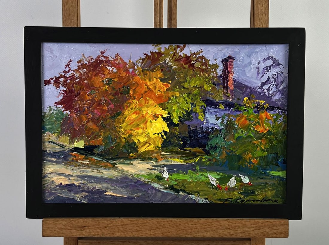 Oil painting An autumn day in the countryside Boris Serdyuk: Title: Oil painting An autumn day in the countryside Boris Serdyuk Description: No.AAA6390 *** ABOUT THIS PAINTING *** * TITLE: "An autumn day in the countryside" * ARTISTS: Boris Serdyuk * SIZE: 20x3