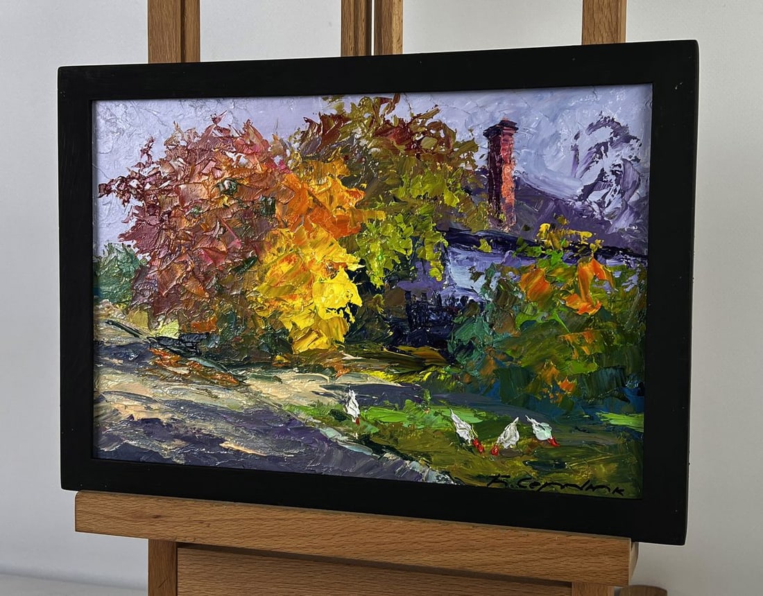 Oil painting An autumn day in the countryside Boris Serdyuk - 2