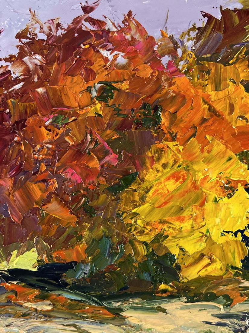 Oil painting An autumn day in the countryside Boris Serdyuk - 4