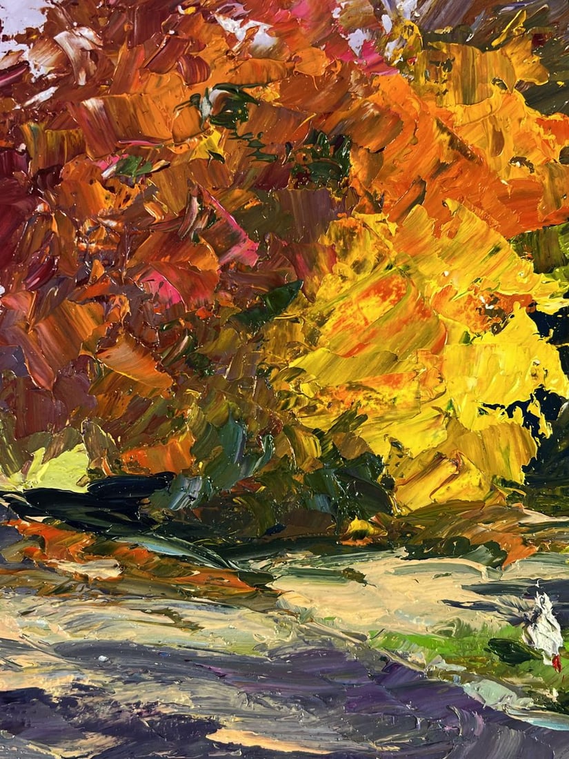 Oil painting An autumn day in the countryside Boris Serdyuk - 5