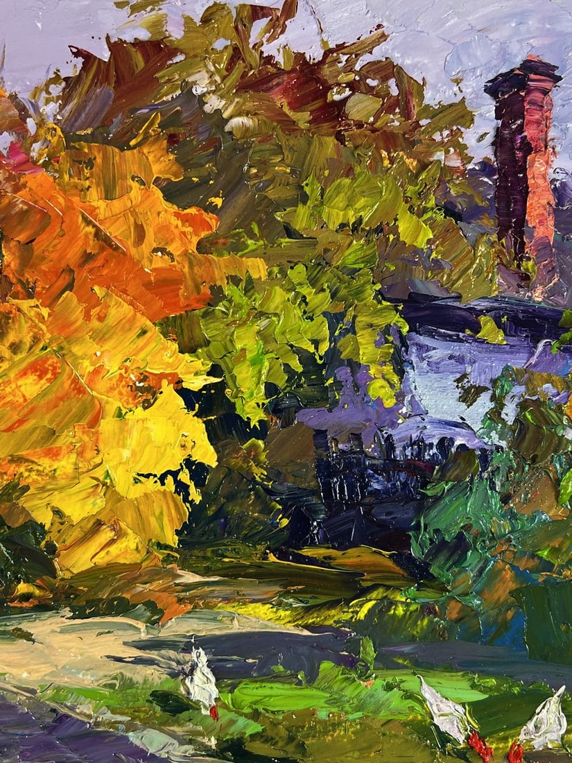 Oil painting An autumn day in the countryside Boris Serdyuk - 6