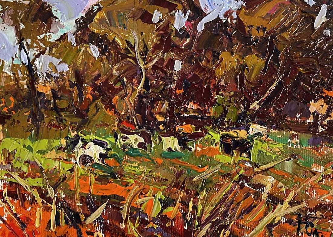 Oil painting Autumn motif in the forest Oleksiy Ivanyuk - 3