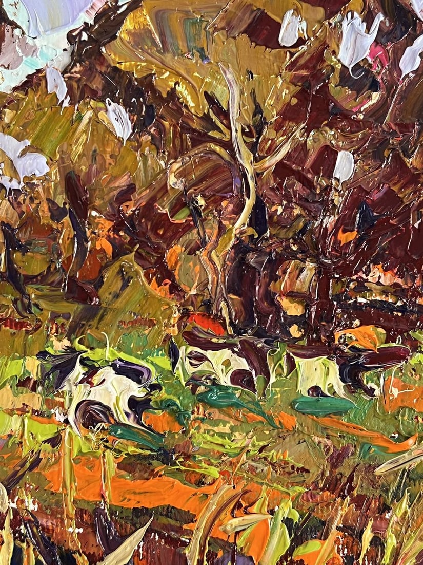 Oil painting Autumn motif in the forest Oleksiy Ivanyuk - 4