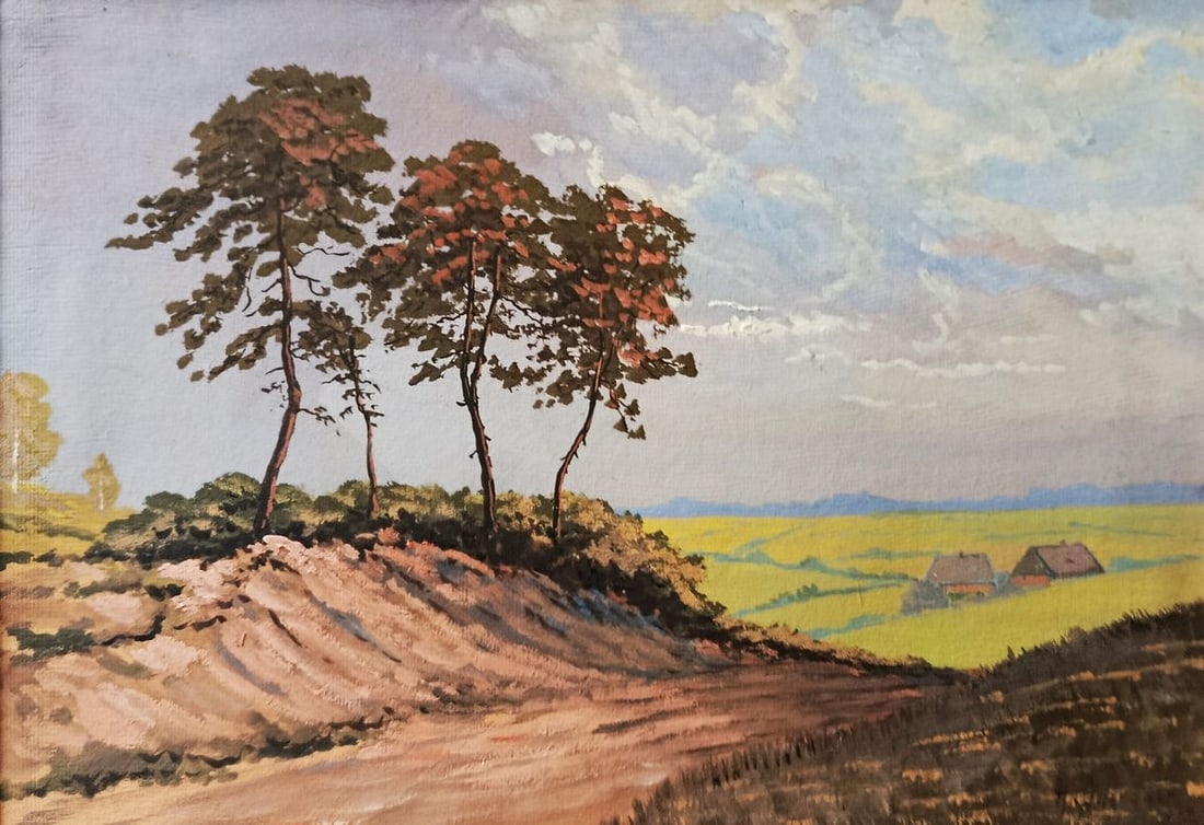 Oil painting The road to the village Unknown artist (1 of 11)