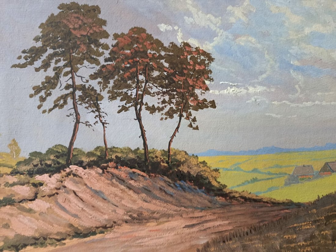 Oil painting The road to the village Unknown artist - 3