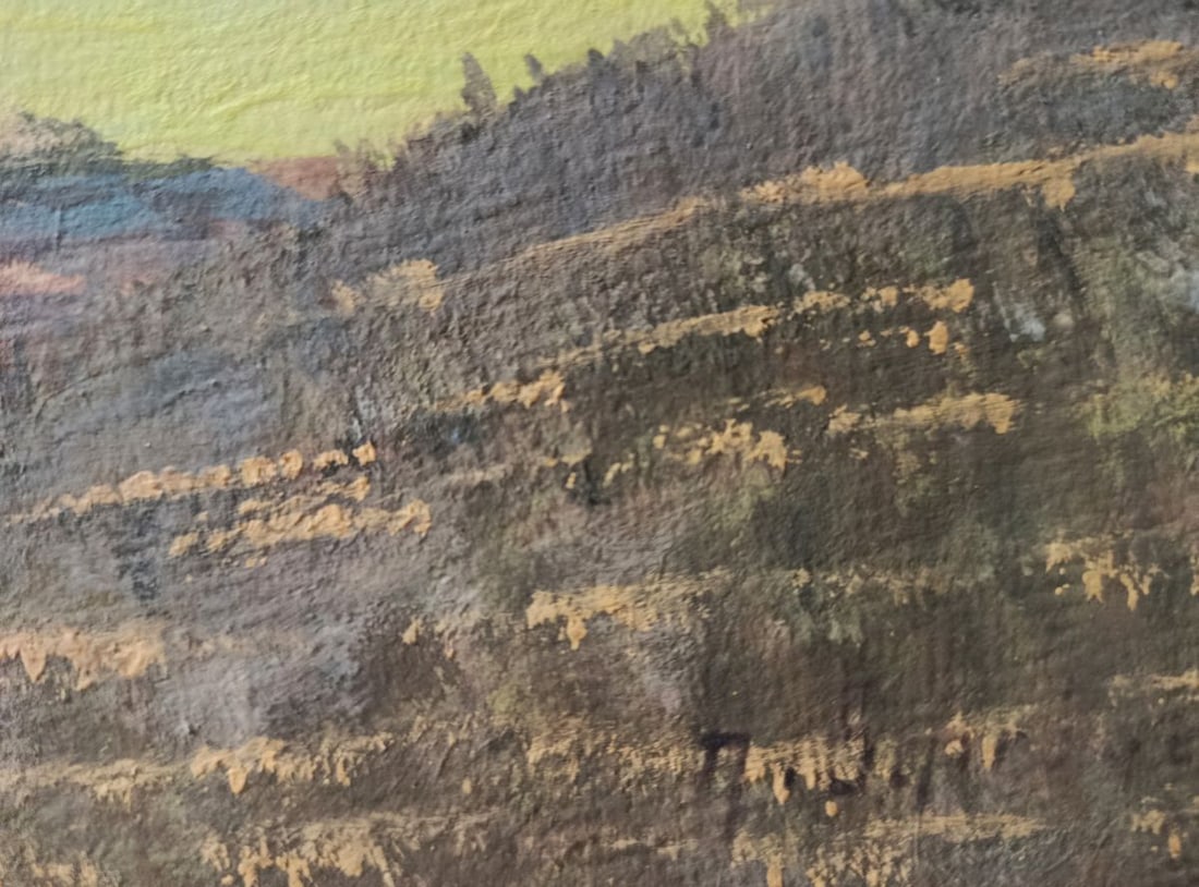 Oil painting The road to the village Unknown artist - 4