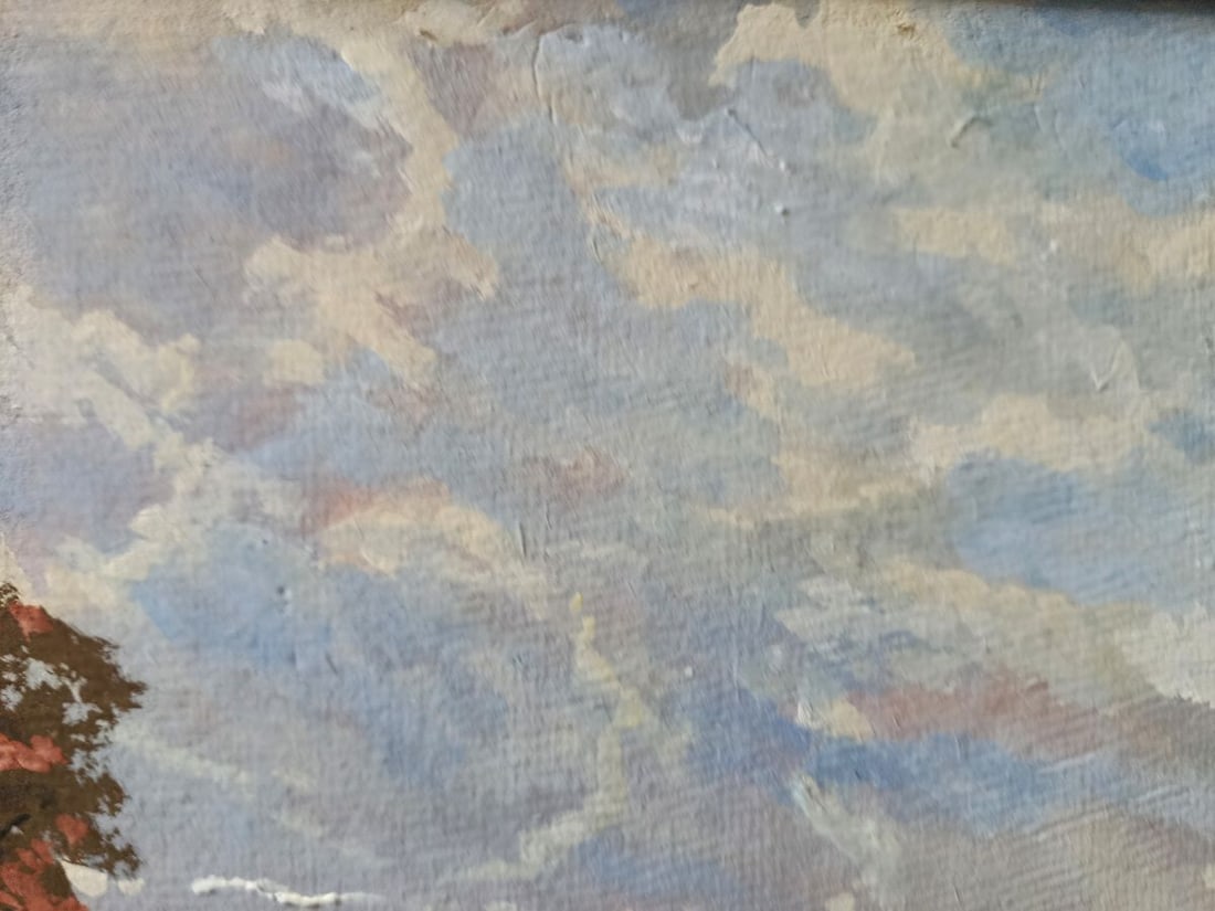 Oil painting The road to the village Unknown artist - 5