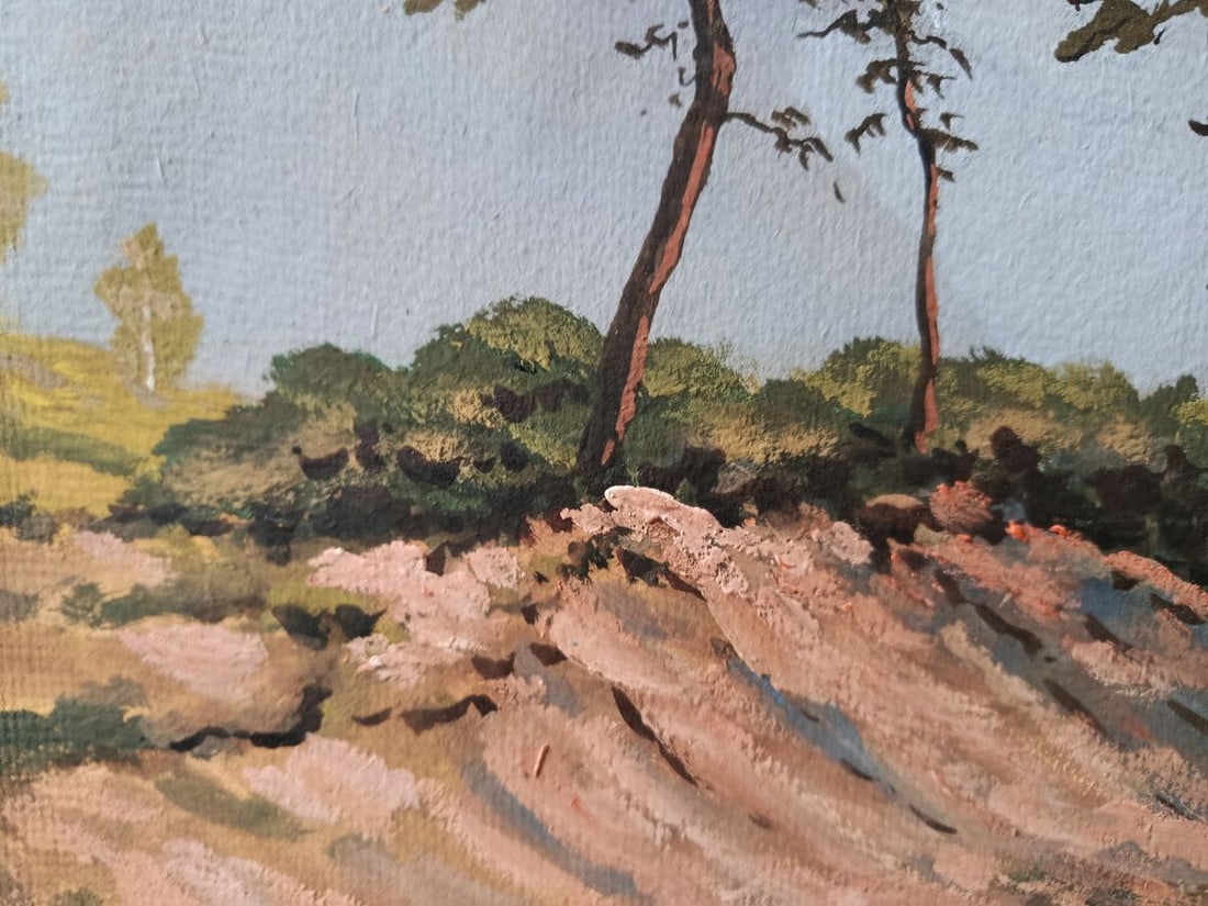 Oil painting The road to the village Unknown artist - 7