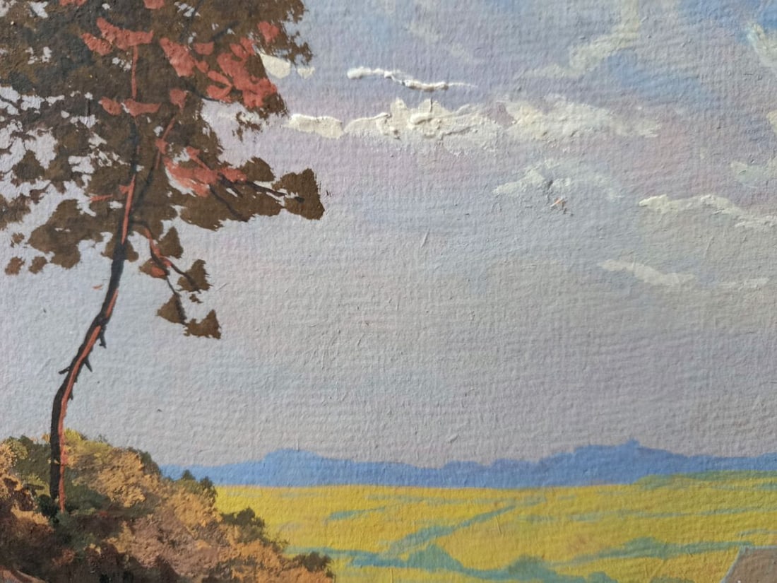 Oil painting The road to the village Unknown artist - 9