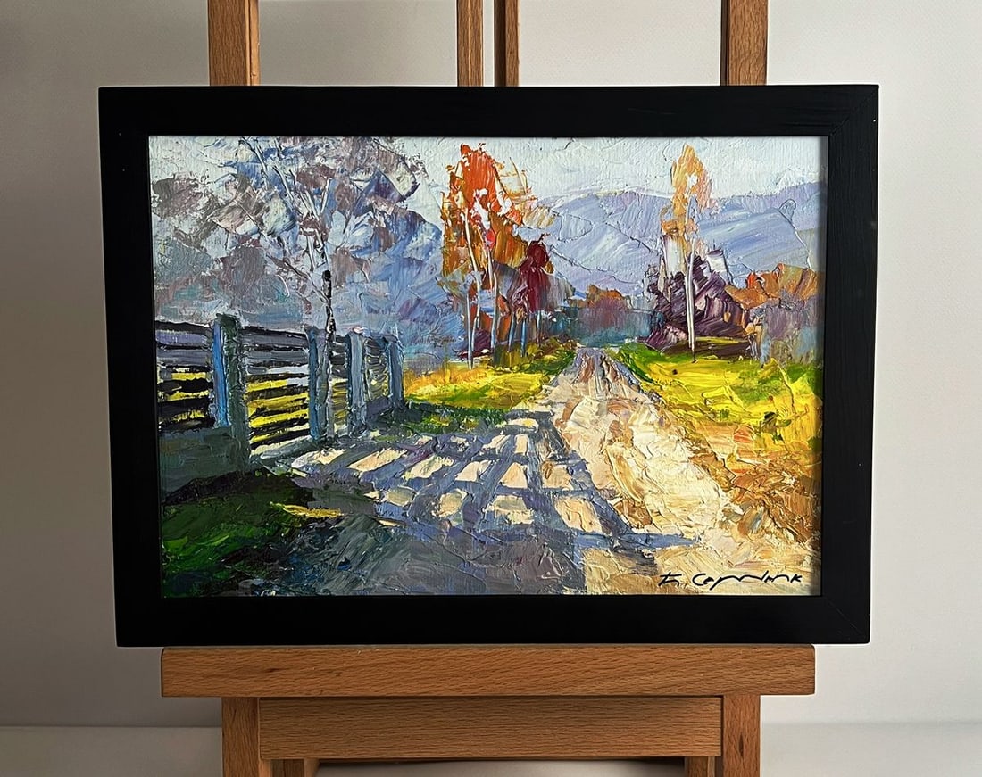 Oil painting Cold autumn wind Boris Serdyuk: Title: Oil painting Cold autumn wind Boris Serdyuk Description: No.AAA6032 *** ABOUT THIS PAINTING *** * TITLE: "Cold autumn wind" * ARTISTS: Serdyuk Boris Petrovich * SIZE: 21x30 cm/8.26x11.81