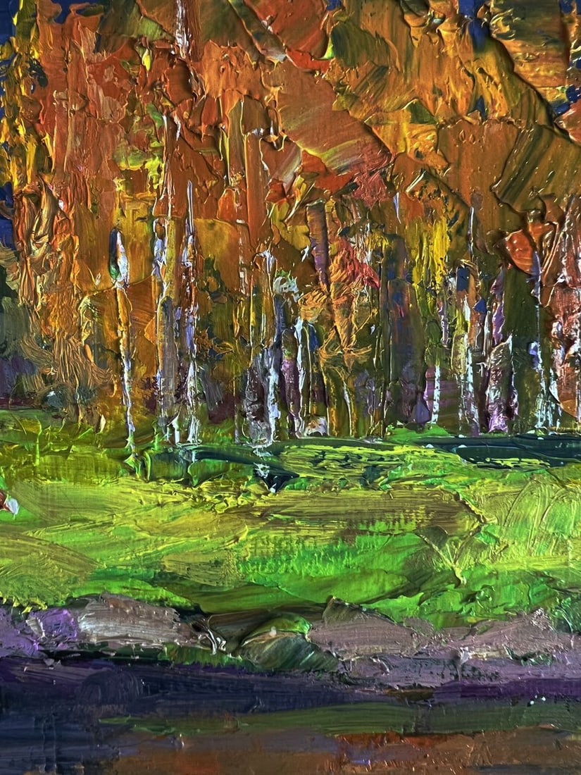 Oil painting Autumn on the shore river Boris Serdyuk - 7