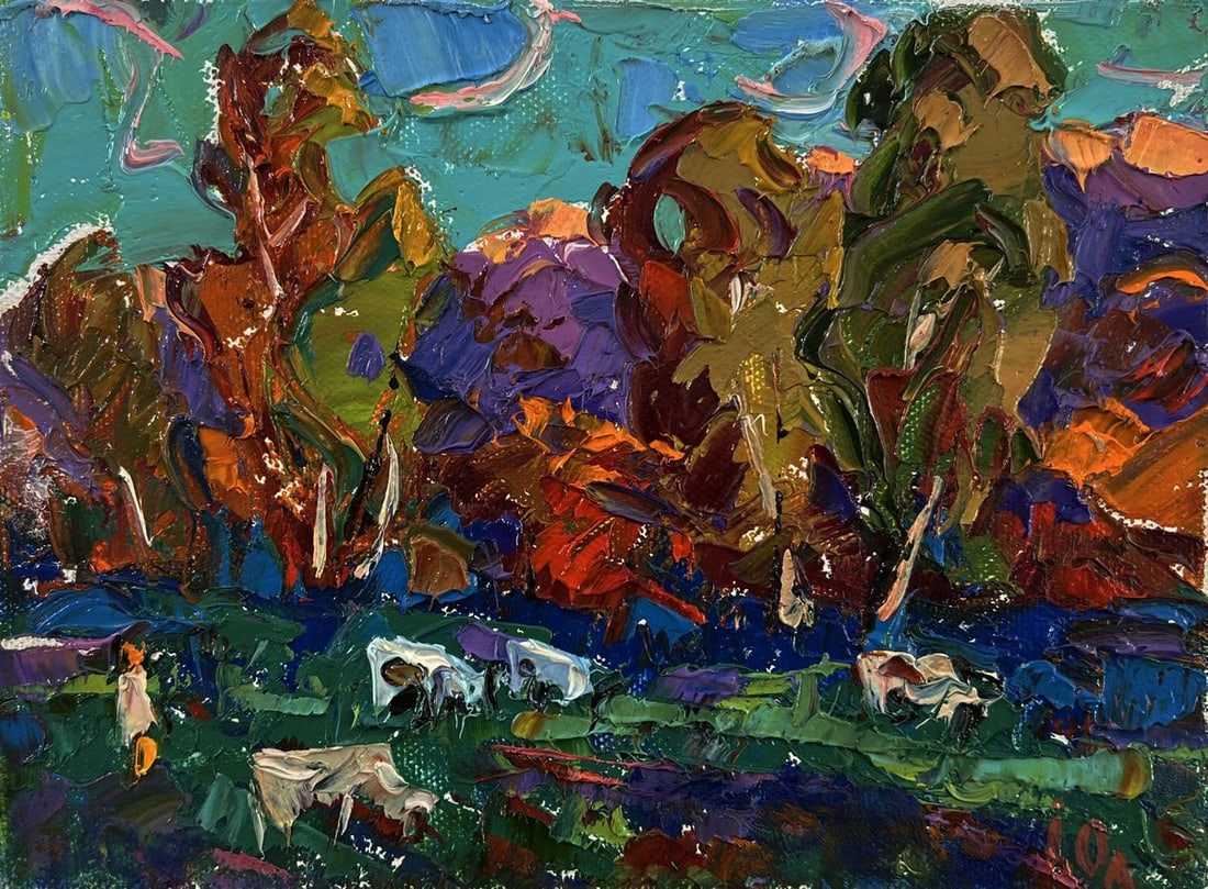 Oil painting Evening forest Oleksiy Ivanyuk - 3