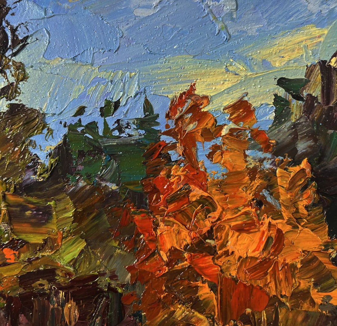 Oil painting The first snow fell Boris Serdyuk - 5