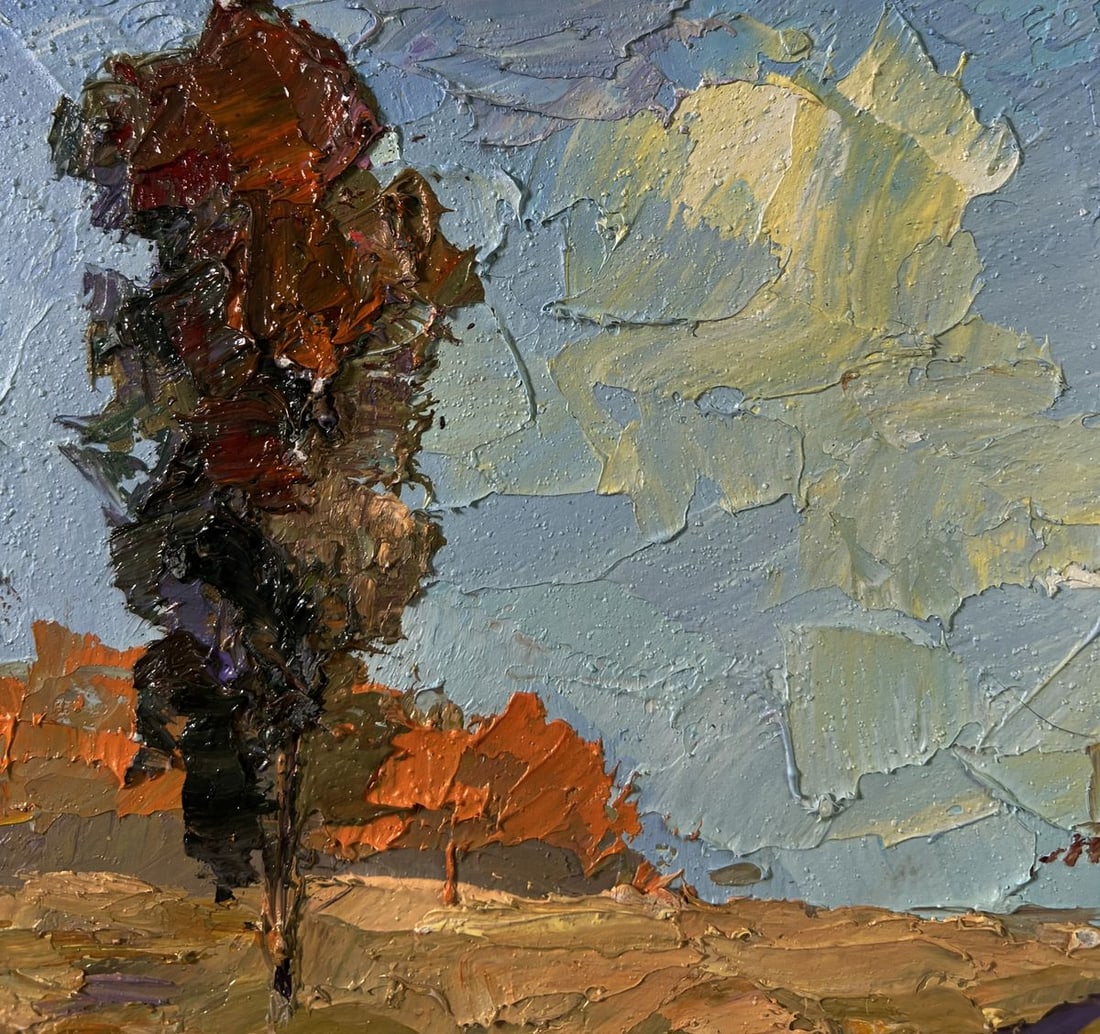 Oil painting Across the autumn field Boris Serdyuk - 5