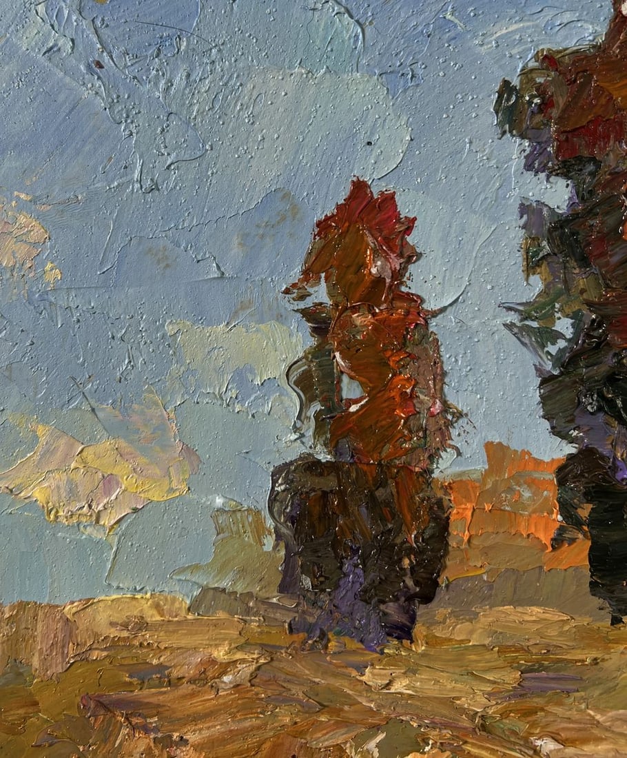 Oil painting Across the autumn field Boris Serdyuk - 6