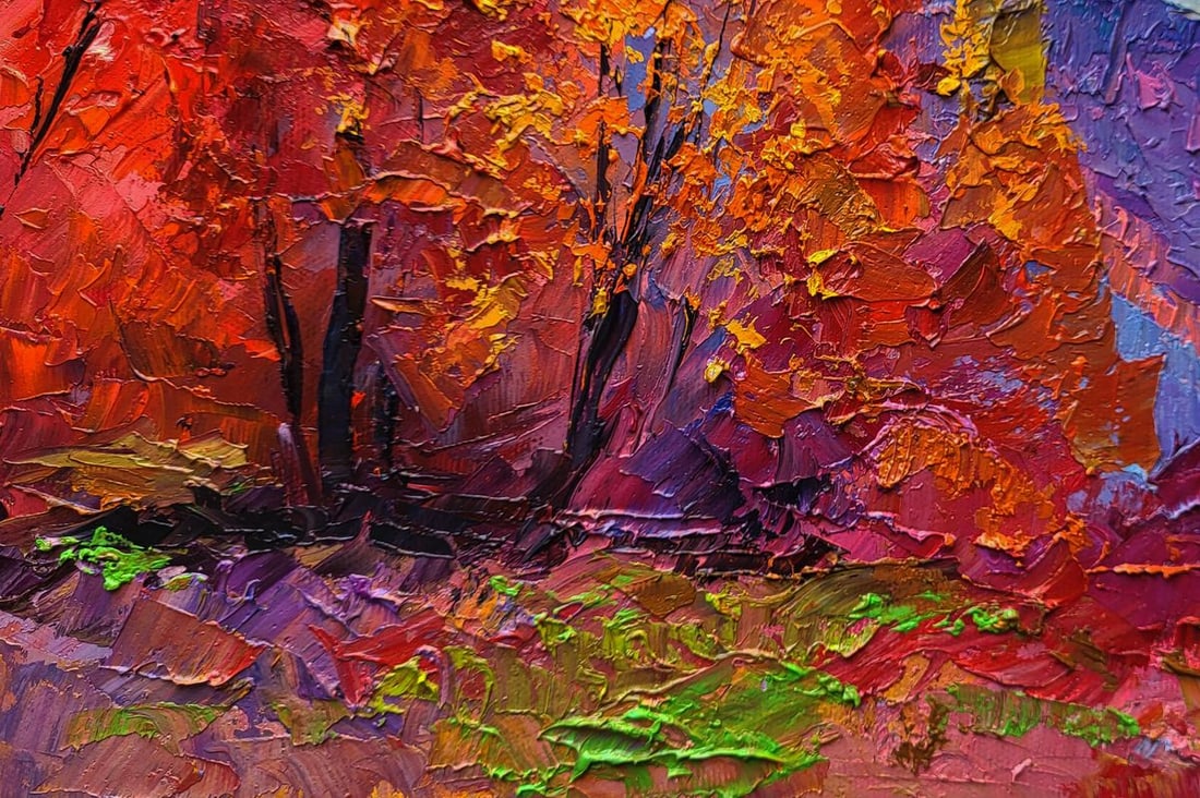 Oil painting Autumn is crimson Boris Serdyuk - 6