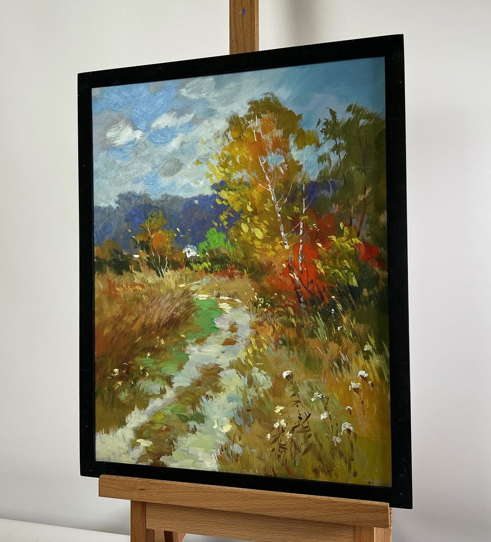 Oil painting Steps on an autumn meadow Yuriy Suprunchuk - 2