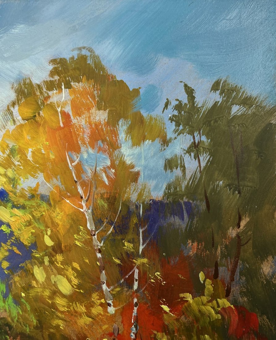 Oil painting Steps on an autumn meadow Yuriy Suprunchuk - 4