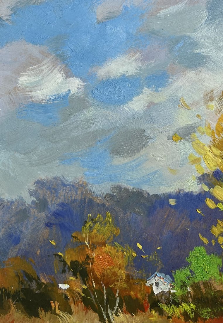 Oil painting Steps on an autumn meadow Yuriy Suprunchuk - 5