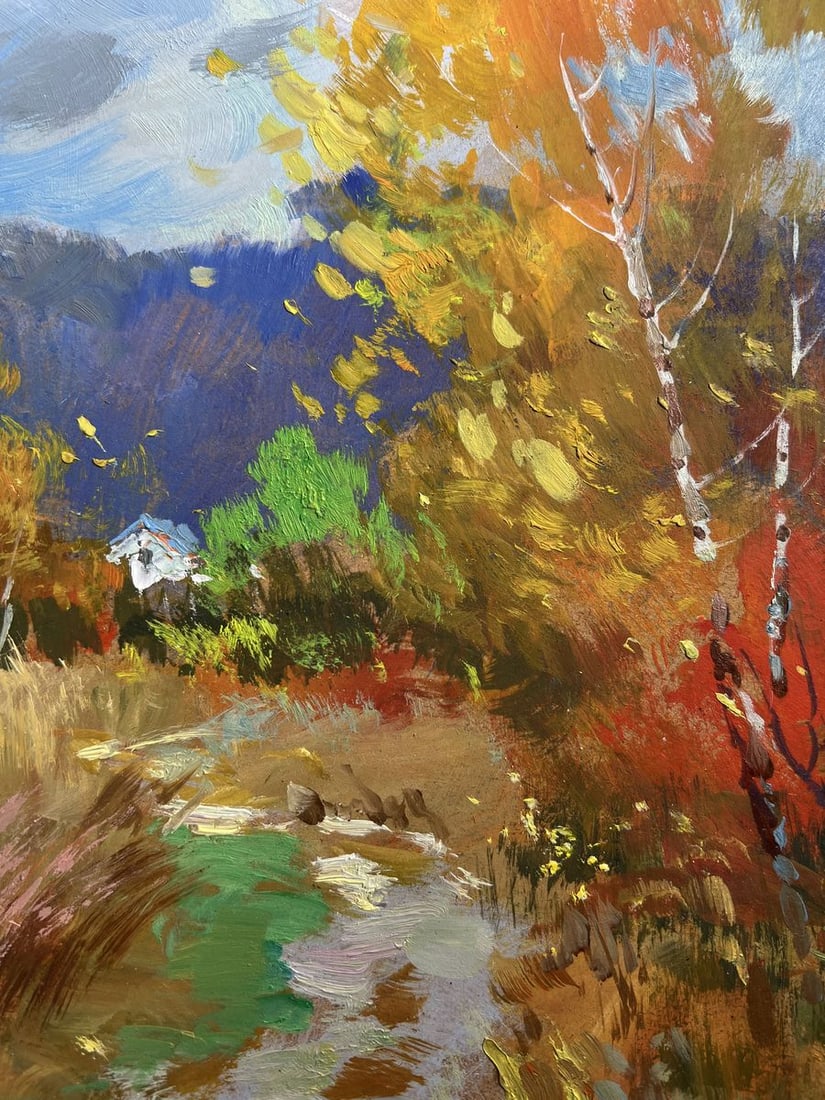 Oil painting Steps on an autumn meadow Yuriy Suprunchuk - 6