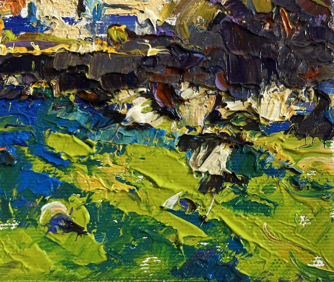 Oil painting City autumn park Oksana Kalenyuk - 5