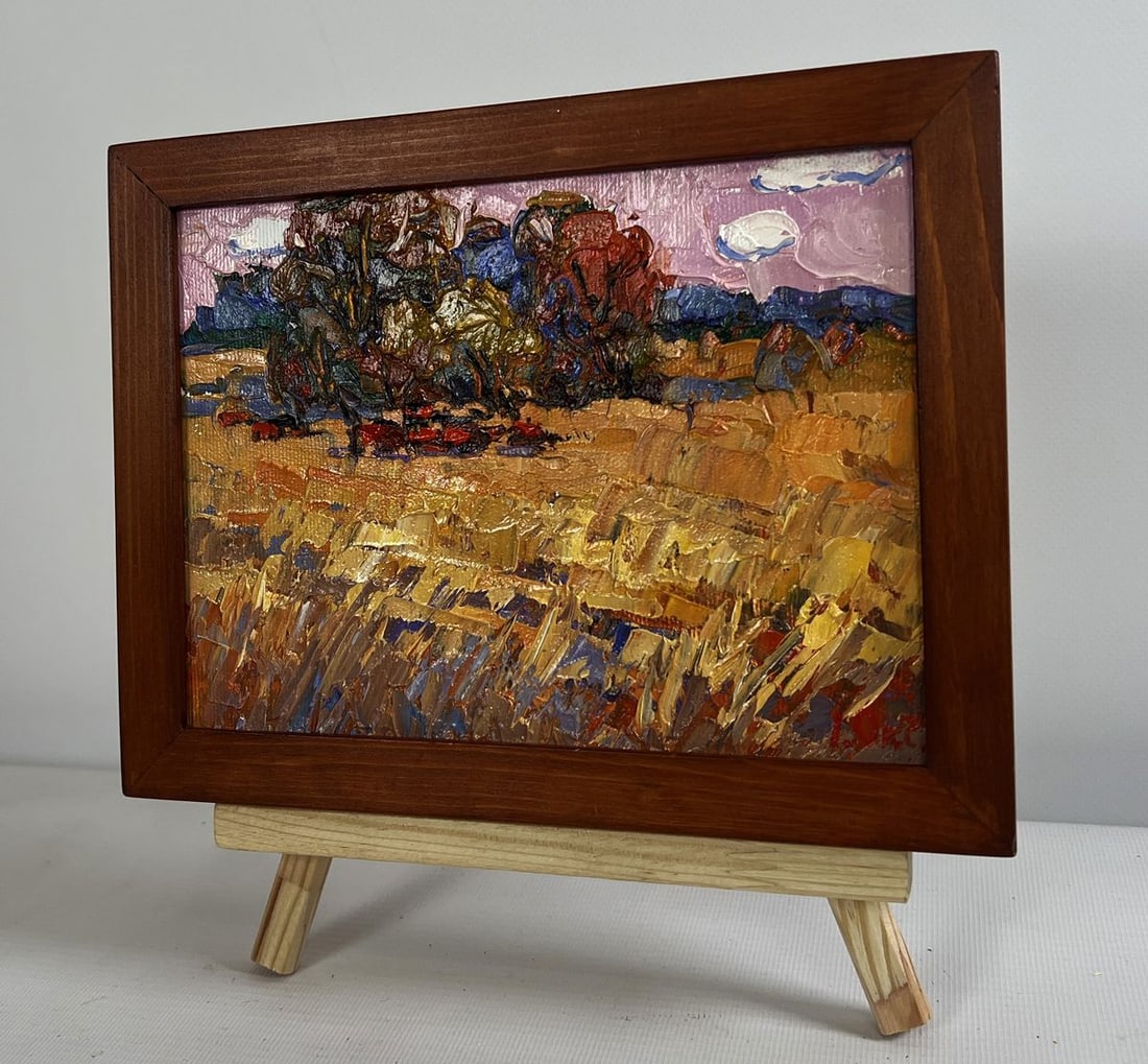 Oil painting On the autumn steppes Oksana Kalenyuk - 2