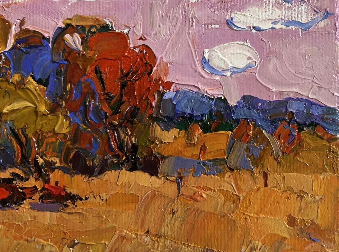 Oil painting On the autumn steppes Oksana Kalenyuk - 4