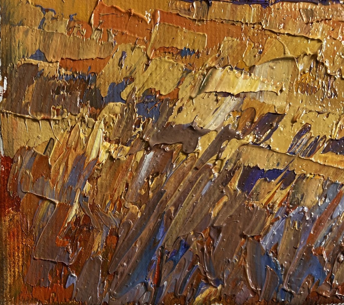 Oil painting On the autumn steppes Oksana Kalenyuk - 5