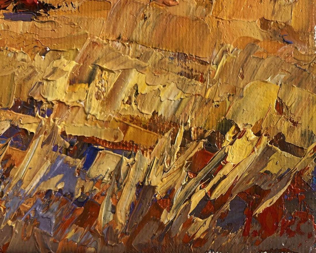 Oil painting On the autumn steppes Oksana Kalenyuk - 7