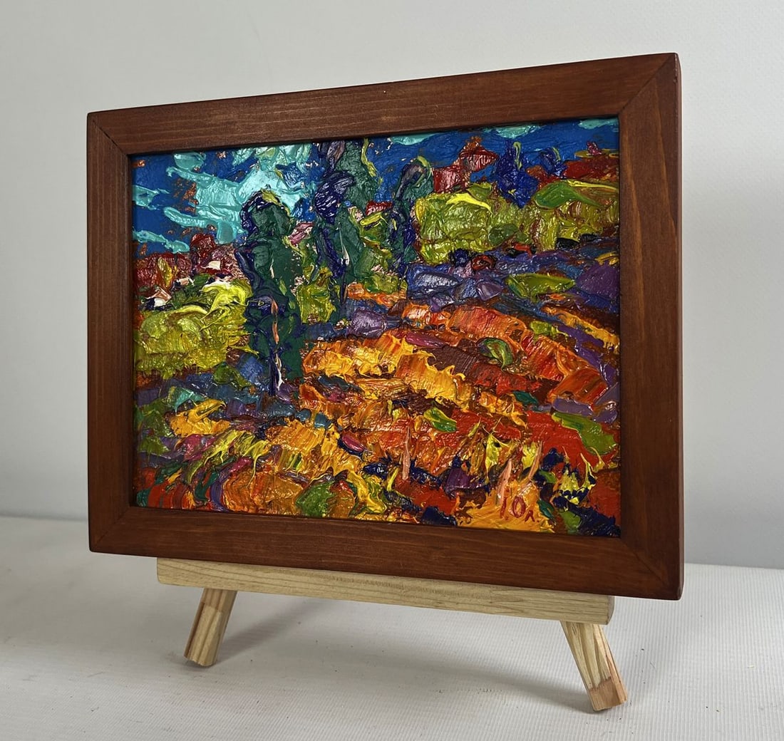 Oil painting In the autumn meadows Alex Kalenyuk - 2