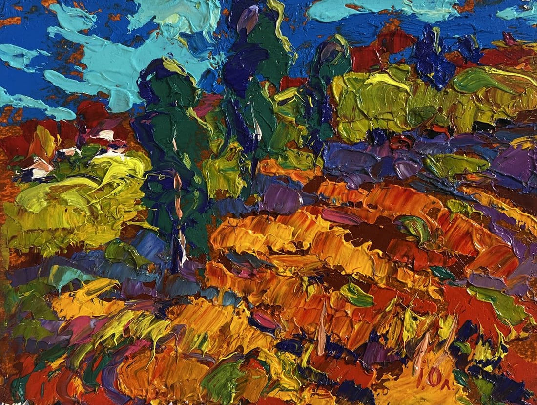 Oil painting In the autumn meadows Alex Kalenyuk - 3